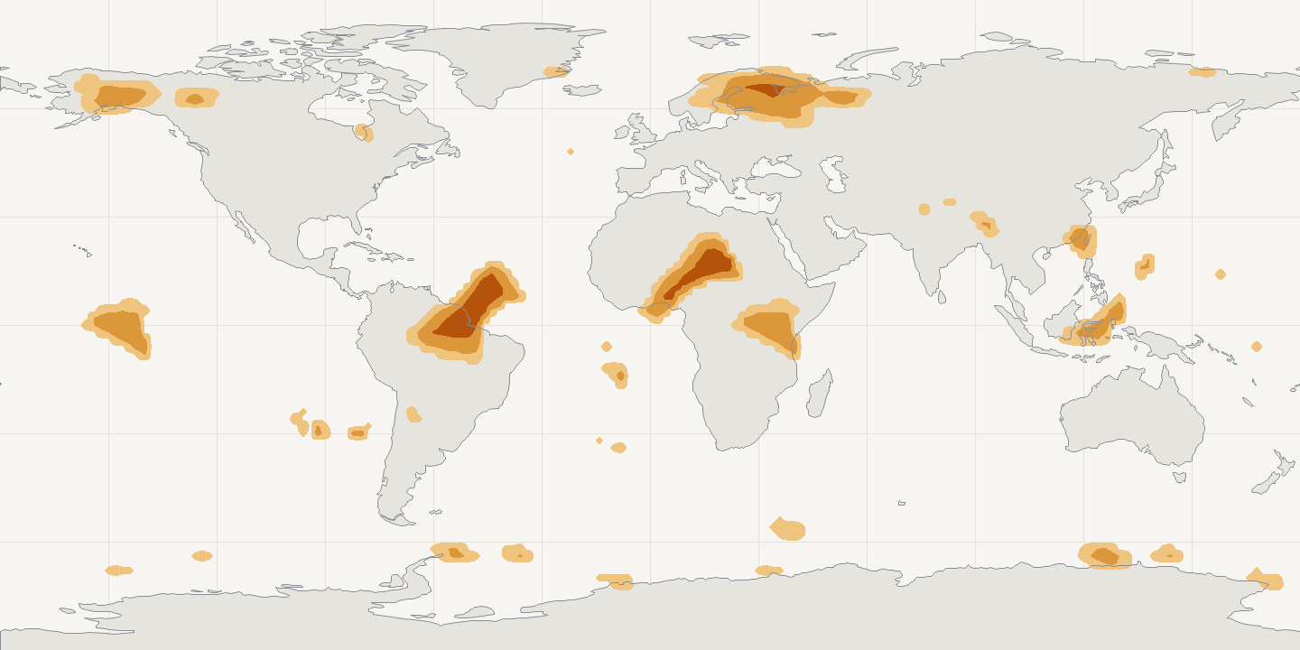 RAIM world map, 13 Oct · HAL 0.1 NM: 580 cells lose RAIM