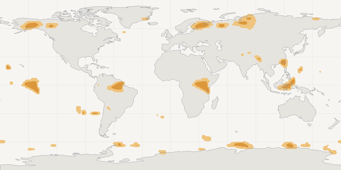 RAIM world map, 15 Oct · HAL 0.1 NM: 483 cells lose RAIM